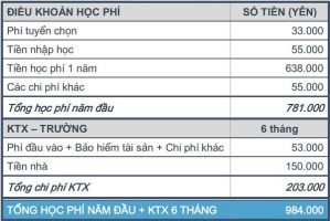 hoc phi truong nissei